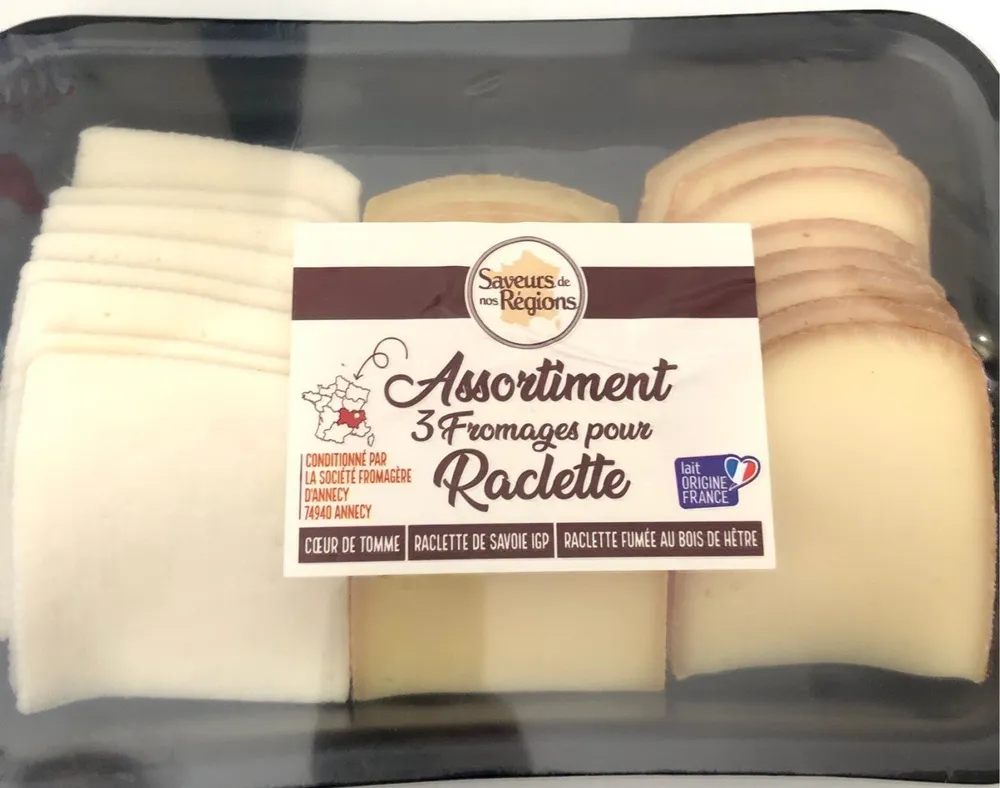 Assortiment 3 fromages pour raclette