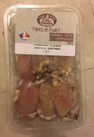 Pavés de poulet marinés crème et champignons
