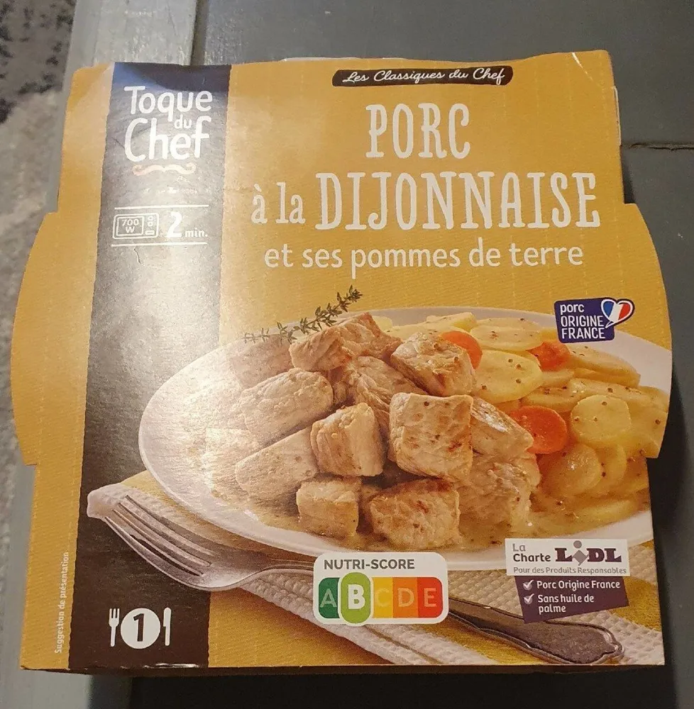 Porc à la Dijonnaise  et ses pommes de terre