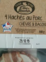 4 Hachés au porc chèvre & bacon