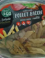 Salade et penne poulet bacon