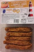 Petits poissons pané au fromage fondu