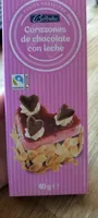 Corazones de chocolate con leche
