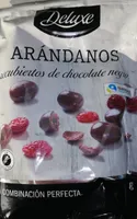 Arándanos recubiertos de chocolate negro