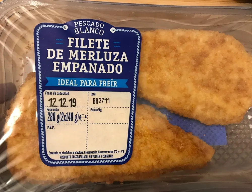 Filete de merluza empanado