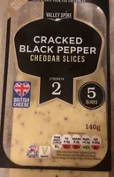 Cracked black pepper cheddar slices