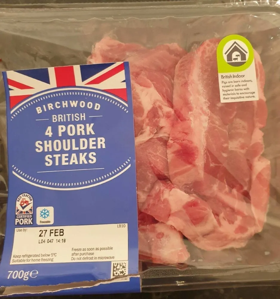 Pork shoulder steaks