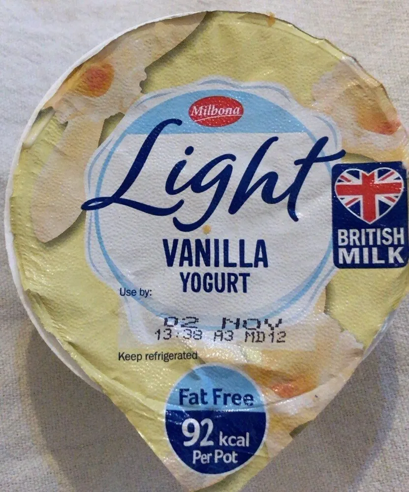 Light vanilla yogurt