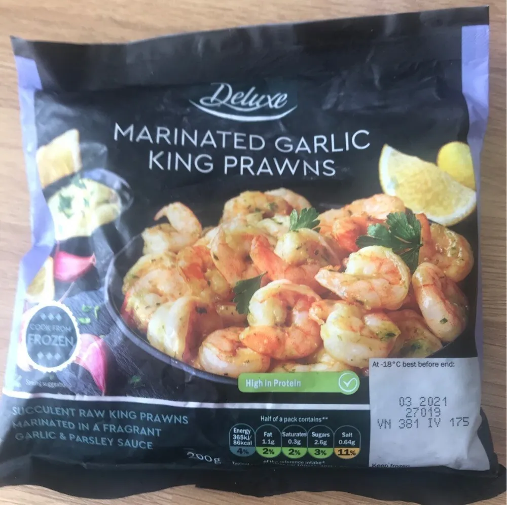 Marinated Garlic King Prawns
