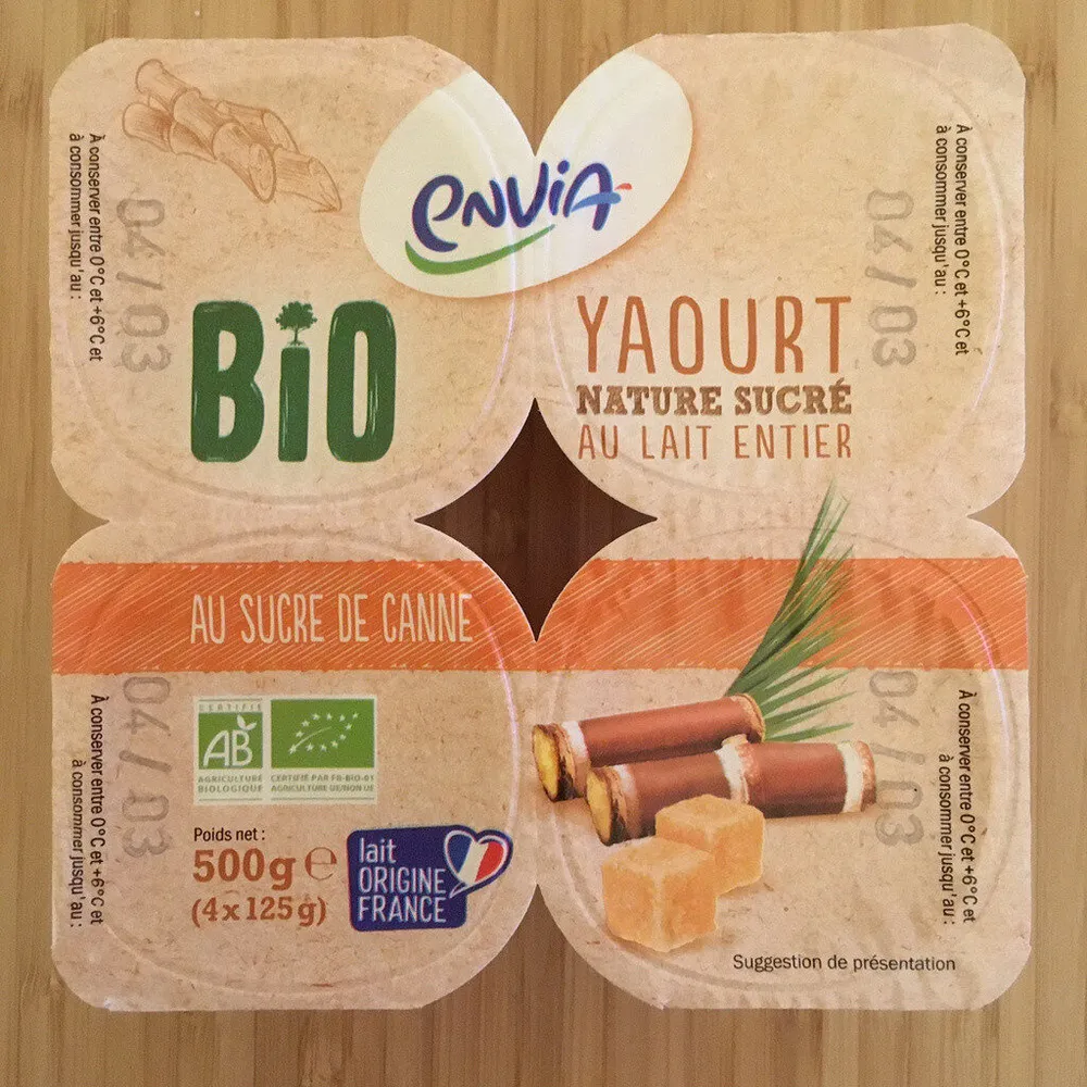 BIO Yaourt Nature Sucré au lait entier