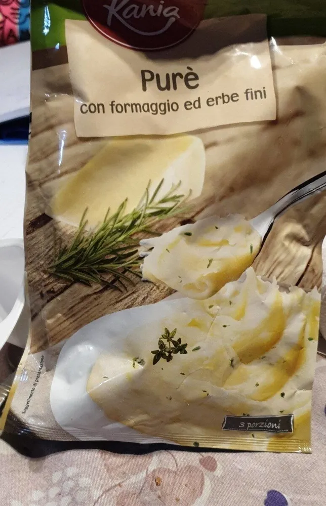 Kania pure con formaggio ed erbe fini