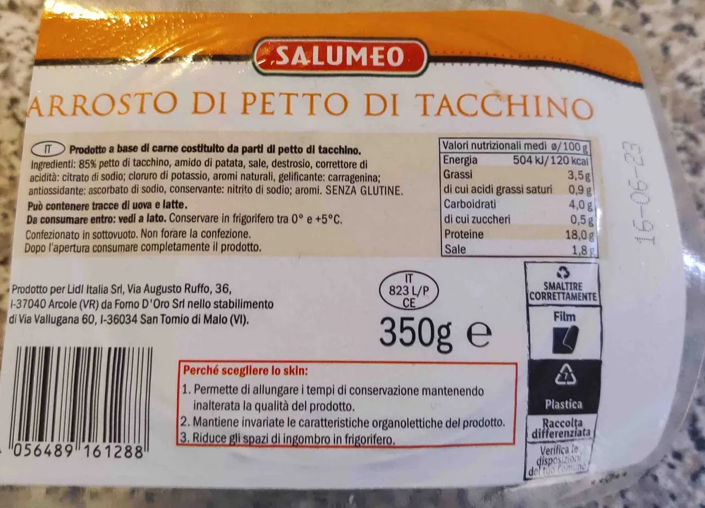 Arrosto di petto di tacchino