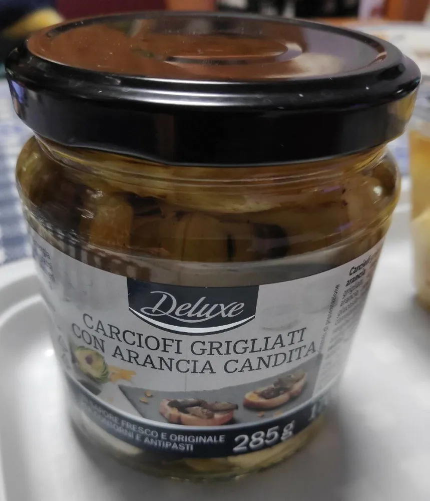 Carciofi grigliati con arancia candita