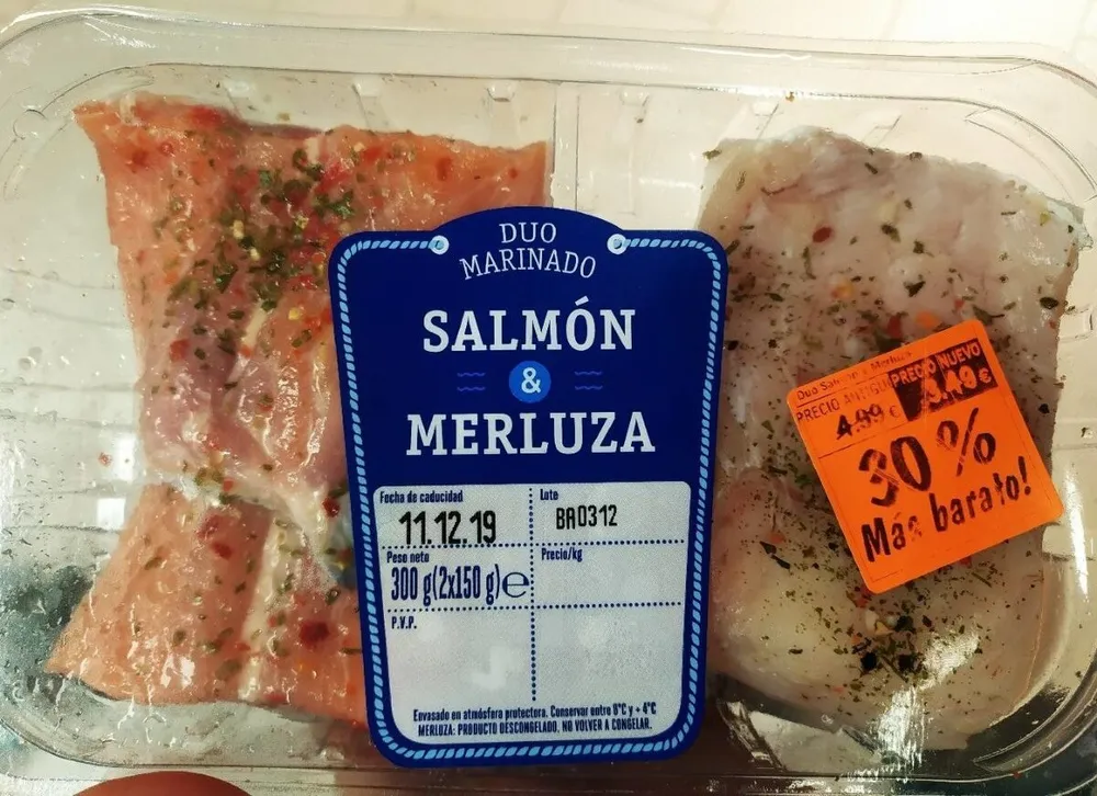 Salmón y merluza