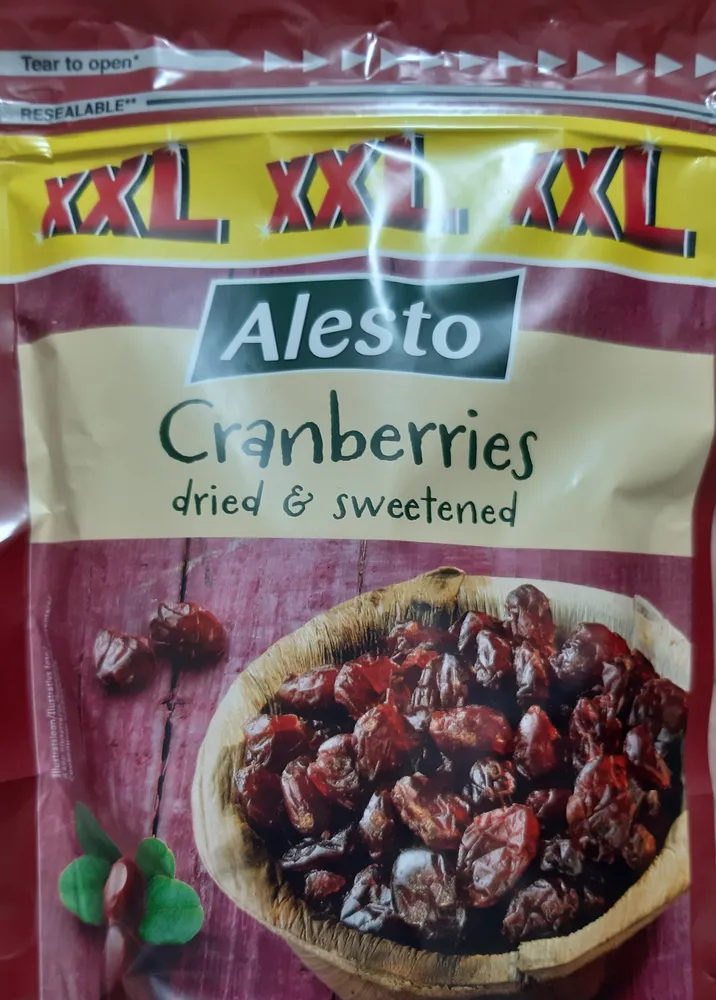 Cranberries dried & sweetened