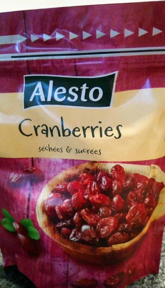 Cranberries séchées et sucrées
