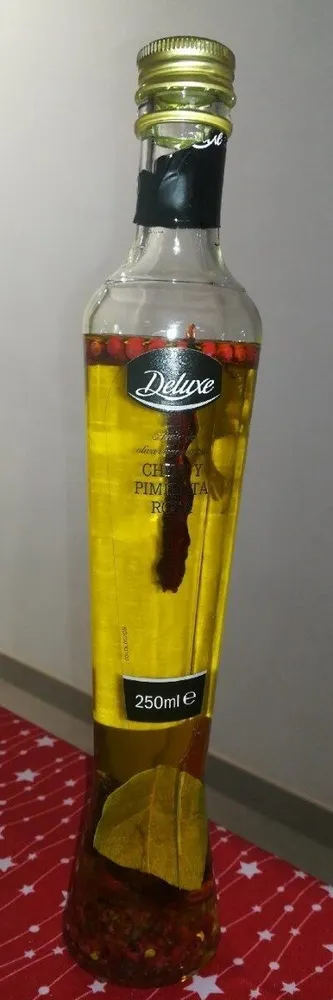 Aceite de oliva chile y pimienta rosa