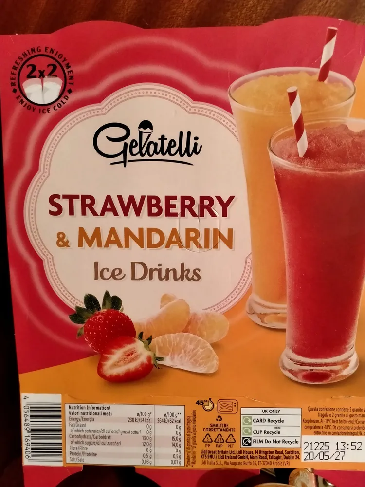 Strawberry & Mandarini ICE Drinks