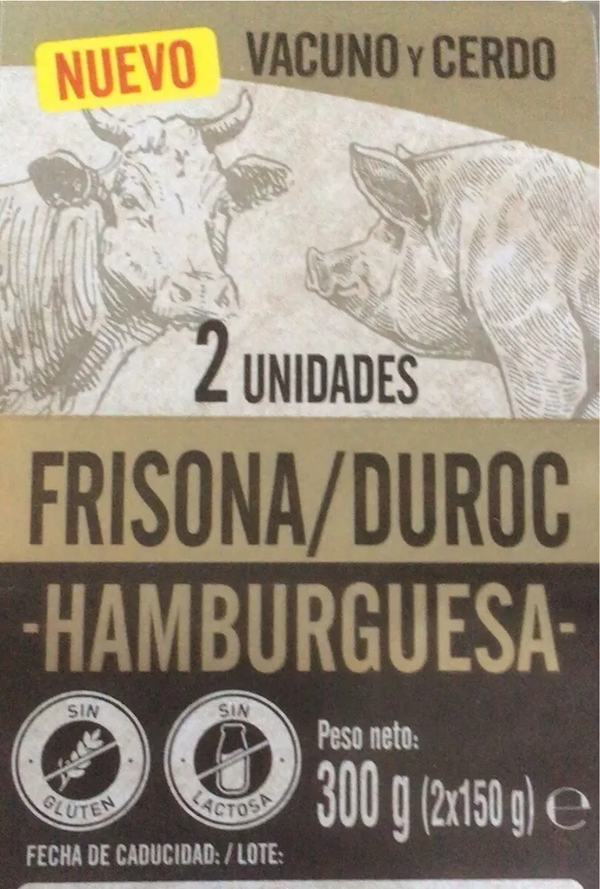 Frisona/Duroc hamburguesa