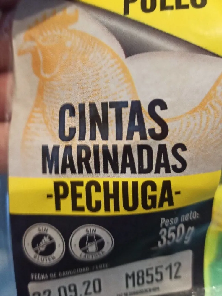 Cintas marinadas de pechuga de pollo