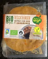 Veggie burger seitán con soja y zanahoria
