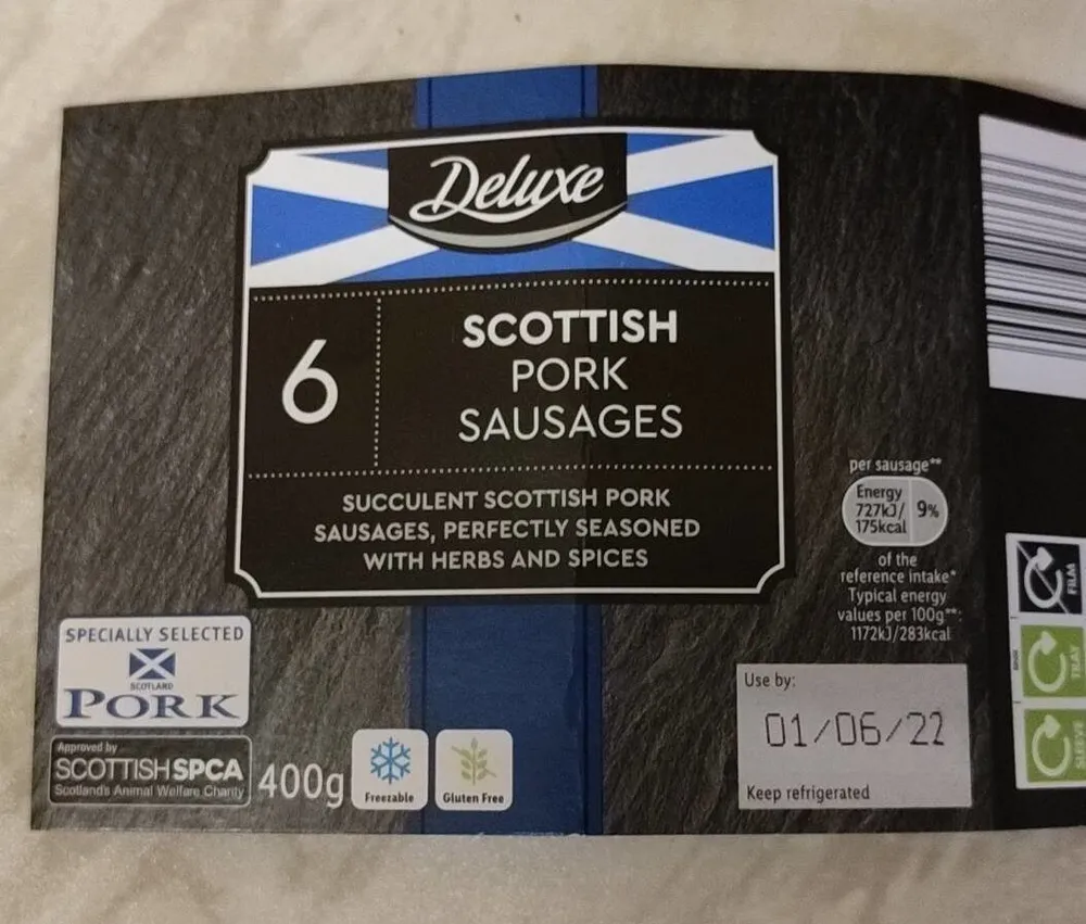 Scottish pork sausages