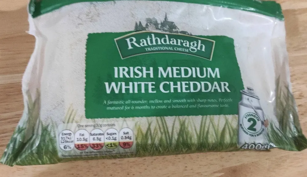 Irish medium White cheddar