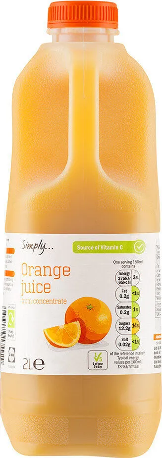 Orange juice from concentrate