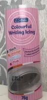 Colourful writing icing