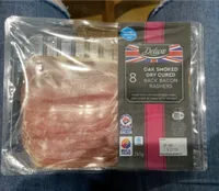 8 oak smoked dry cured back bacon rashers