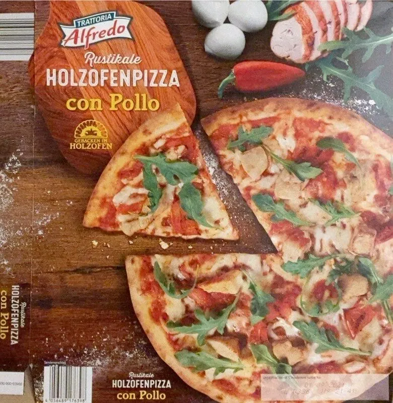 Rustikale Holzofenpizza con Pollo