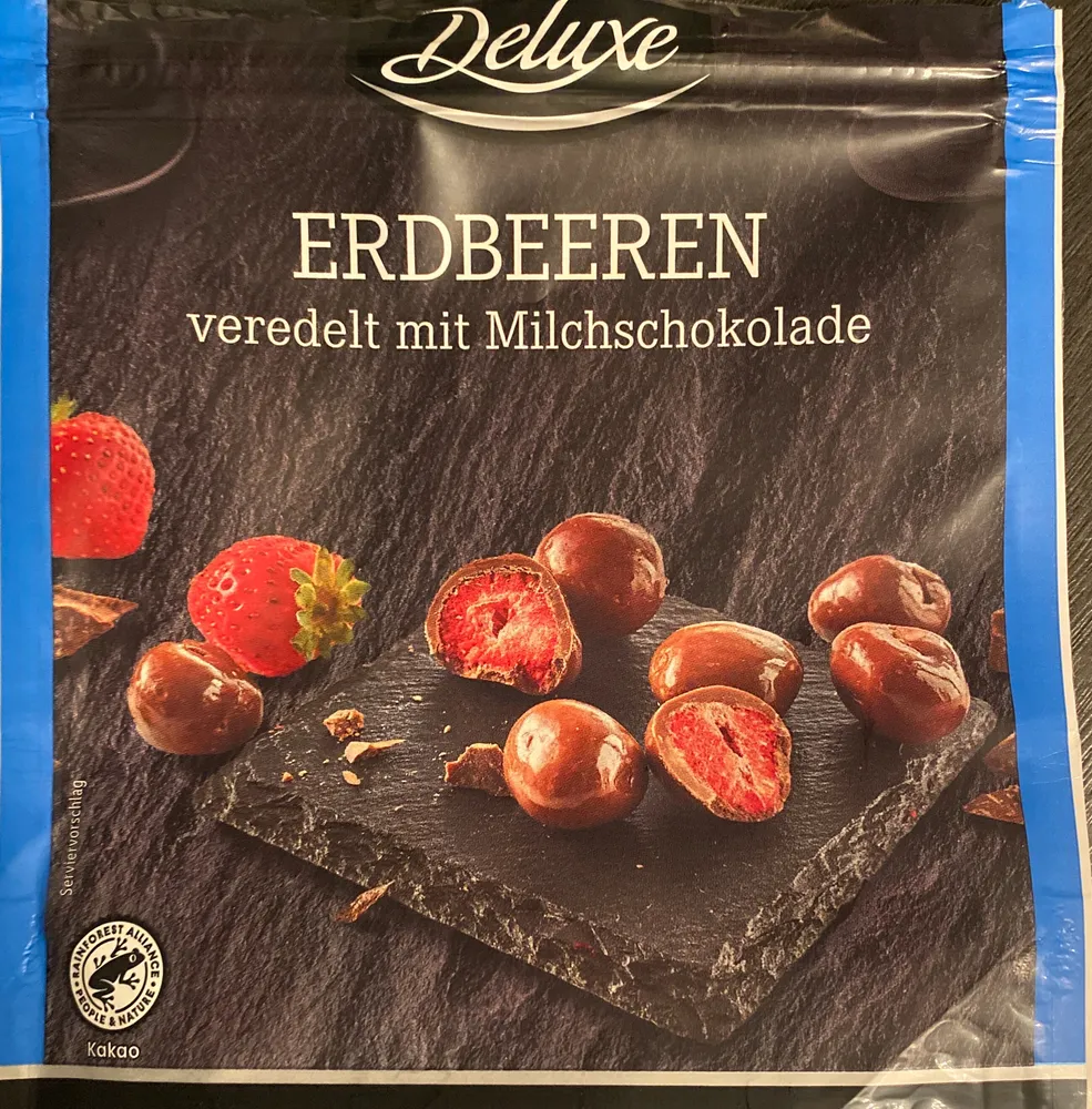 Erdbeeren mit Milchschokolade