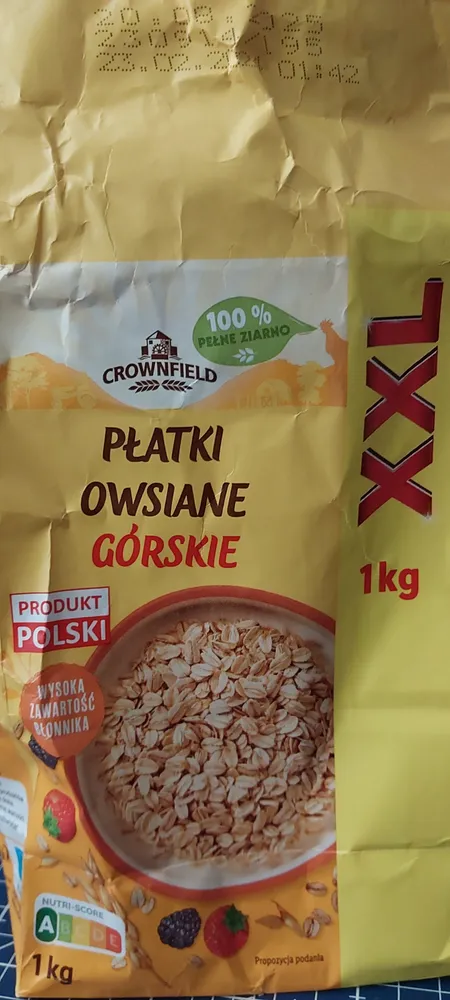 Crownfield Płatki owsiane górskie