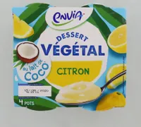 Dessert végétal lait de coco citron