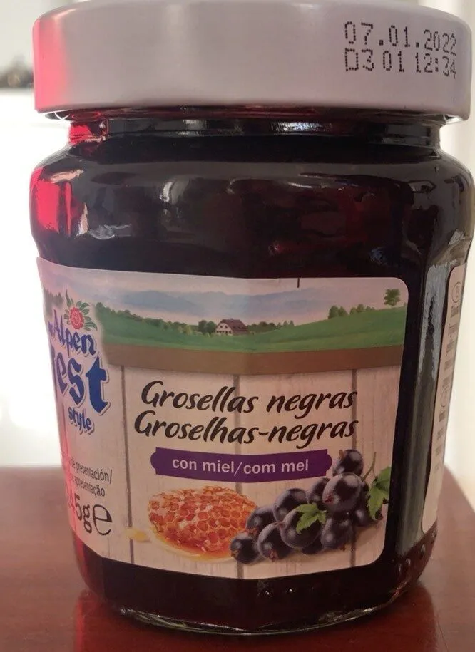 Groselhas-negras com mel