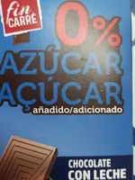 Chocolate con leche 0% azúcar añadido