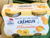 Yaourt cremeux mirabelles