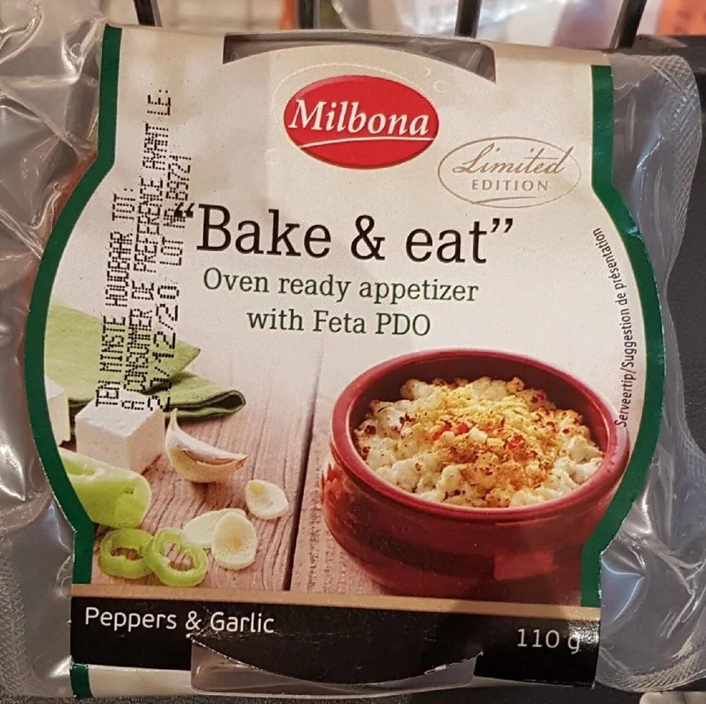 Ofen-Feta mit Peperoni und Knoblauch
