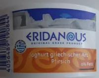 Joghurt griechischer Art Pfirsich Eridanous
