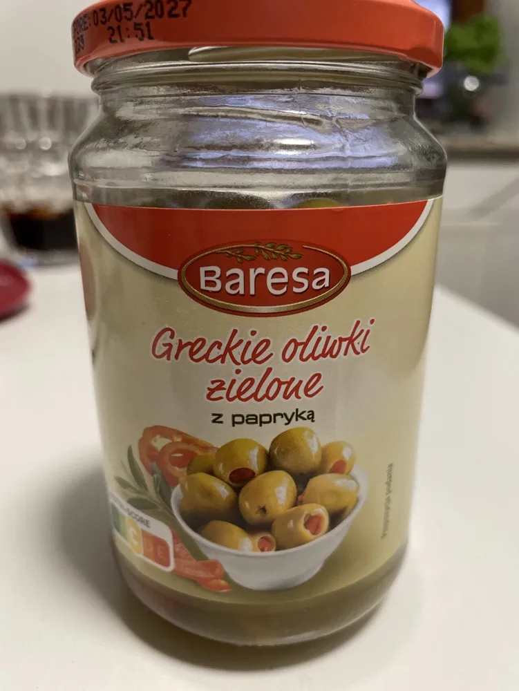 greckie oliwki zielone z papryką