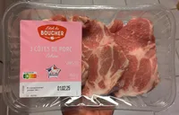 3 côtes de porc échine