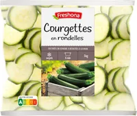 Courgettes en rondelles surgelées