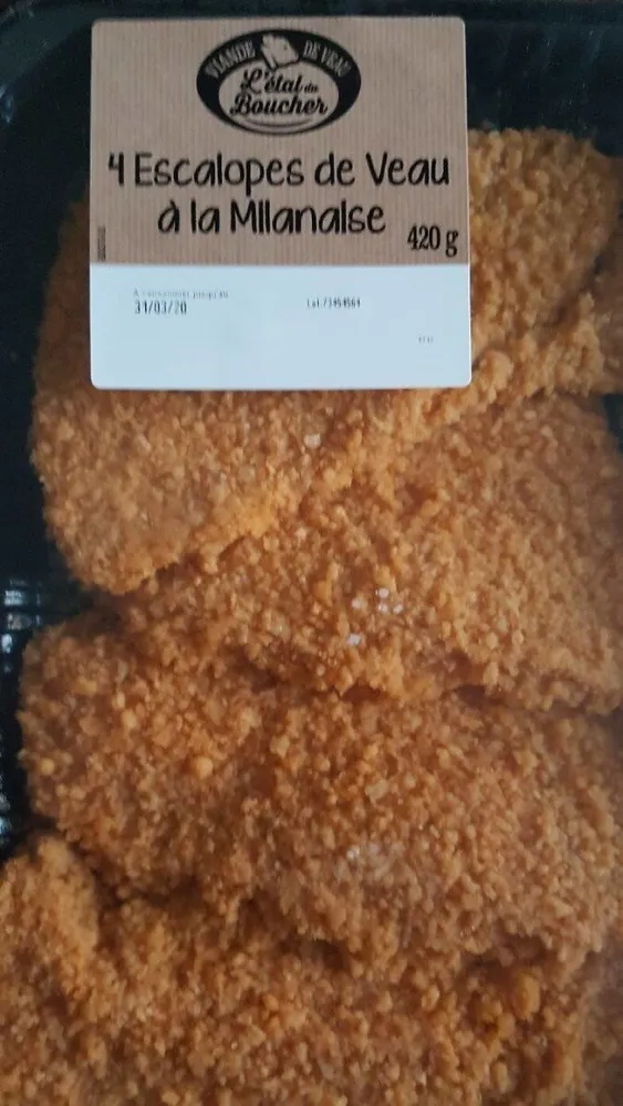 4 Escalopes de veau à la Milanaise