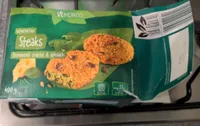 Vegetarian steaks Emmental and spinach