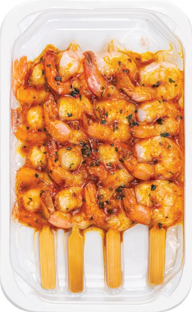 Brochettes de crevettes tandoori