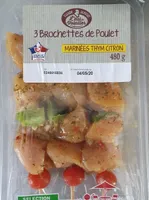 3 Brochettes de Poulet - Thym Citron
