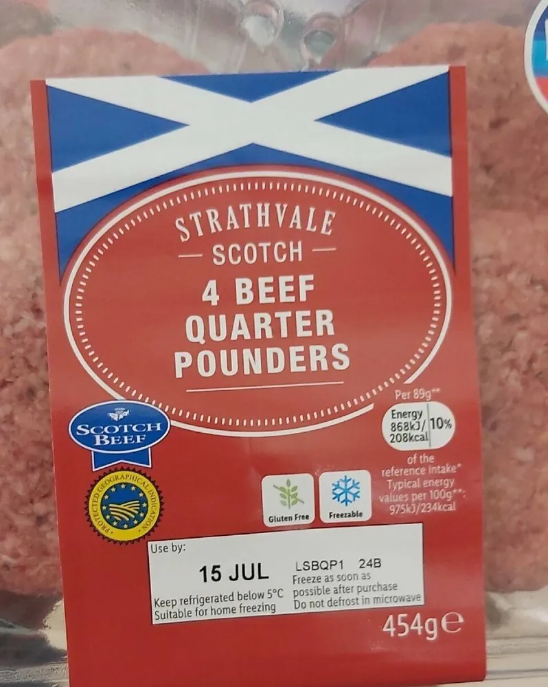 Beef quarter pounders