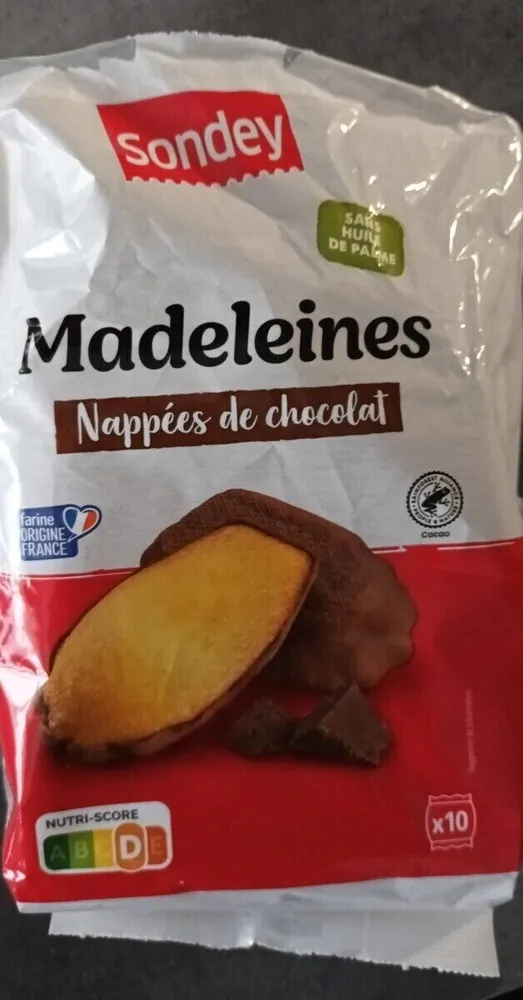 Madeleines nappées de chocolat