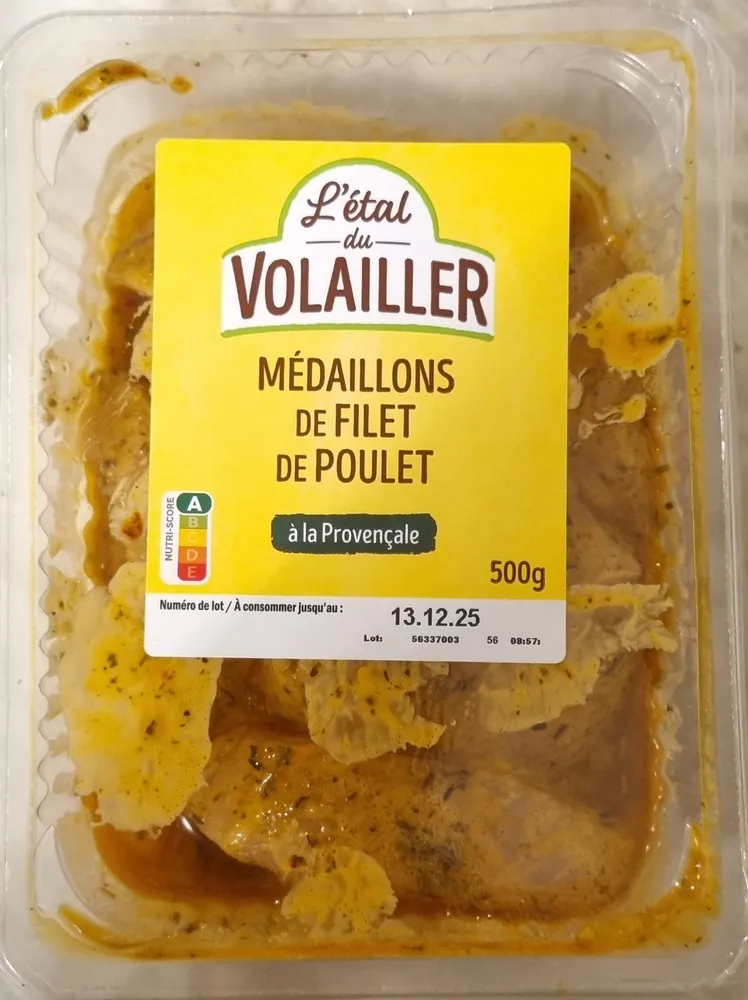 Médaillons de filets poulet à la provençale