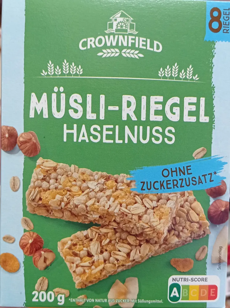 Müsliriegel Haselnuss
